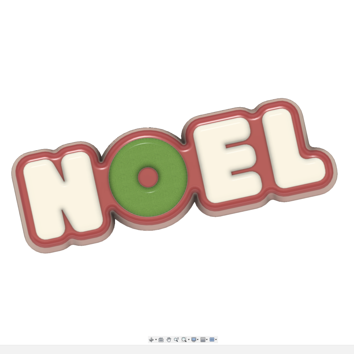 Christmas Text Hybrid Mould Christmas 2025 (3D Printed)