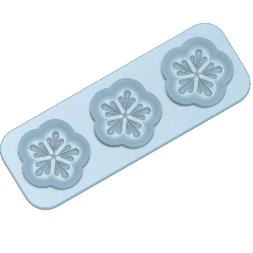 Trio Steamer Hybrid Daisy Shaped and Design Plates