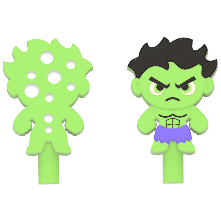 Hulk Full Colour Bath Bomb Wands 10x orx5 (3D Printed)