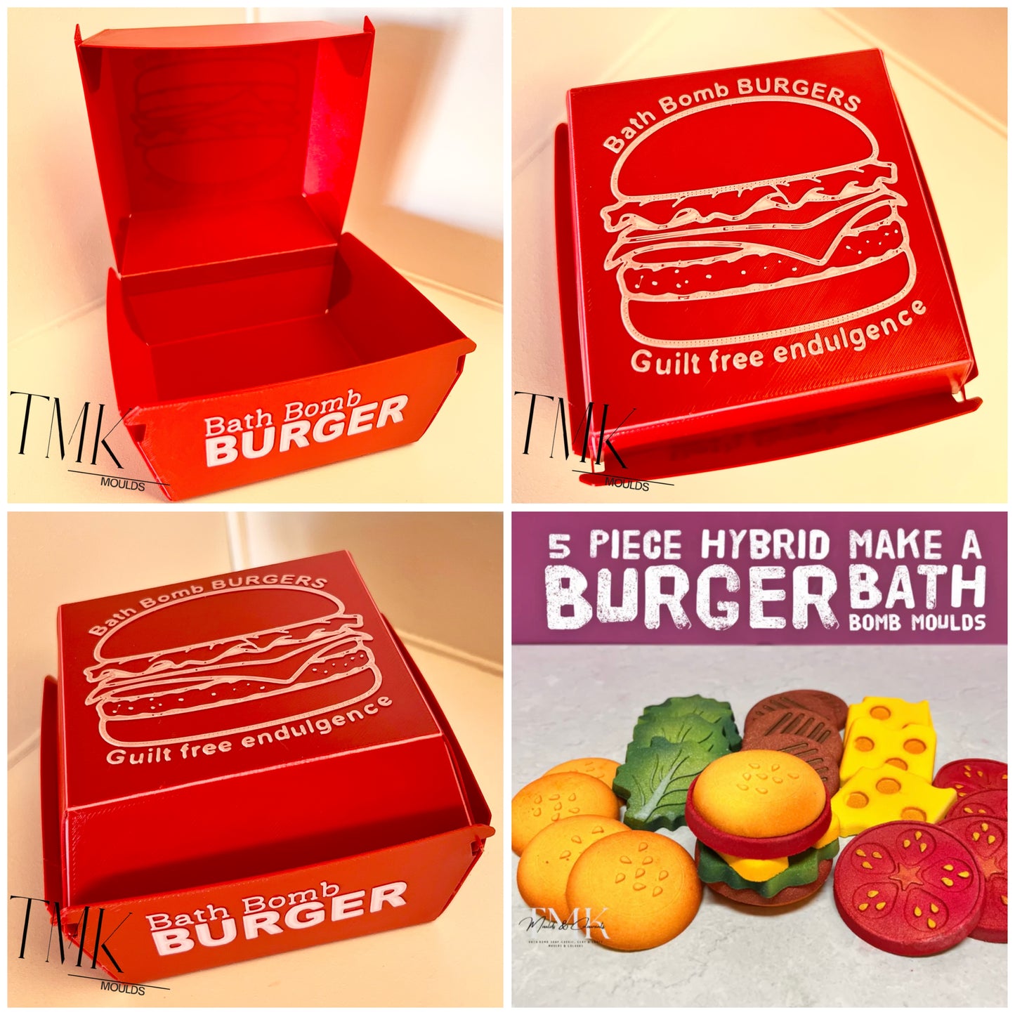 Burger Bath Bomb Boxes x 10