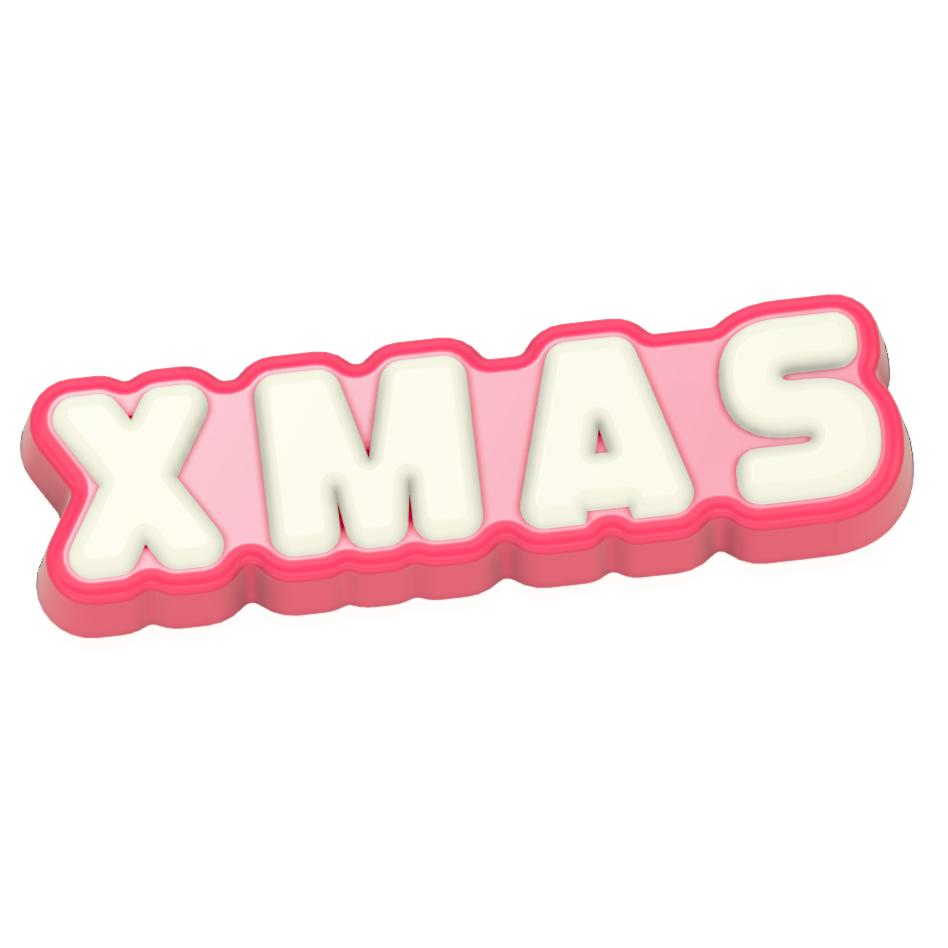 Christmas Text Hybrid Mould Christmas 2025 (3D Printed)