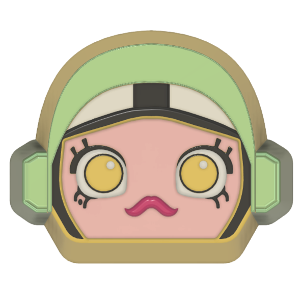 Space Molly Head Only (3D Printed)
