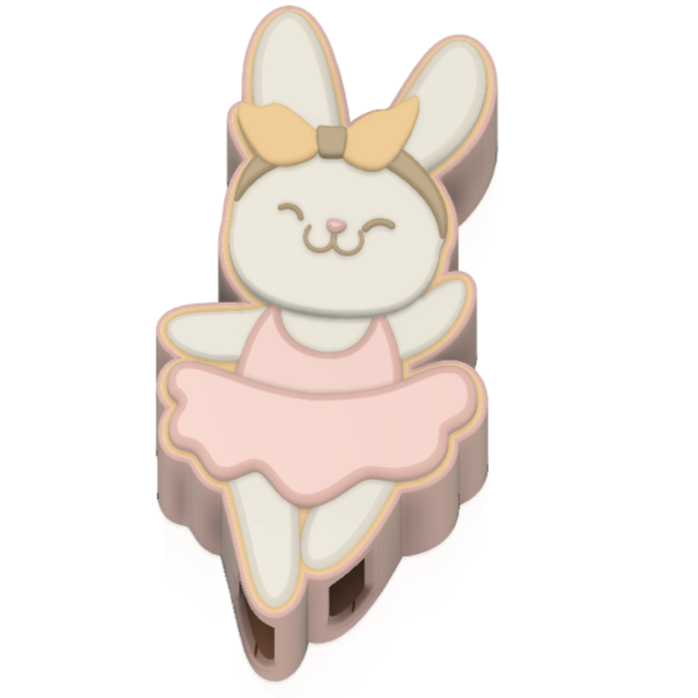 Cute Rabbit Ballerina Mould, Wand or Float