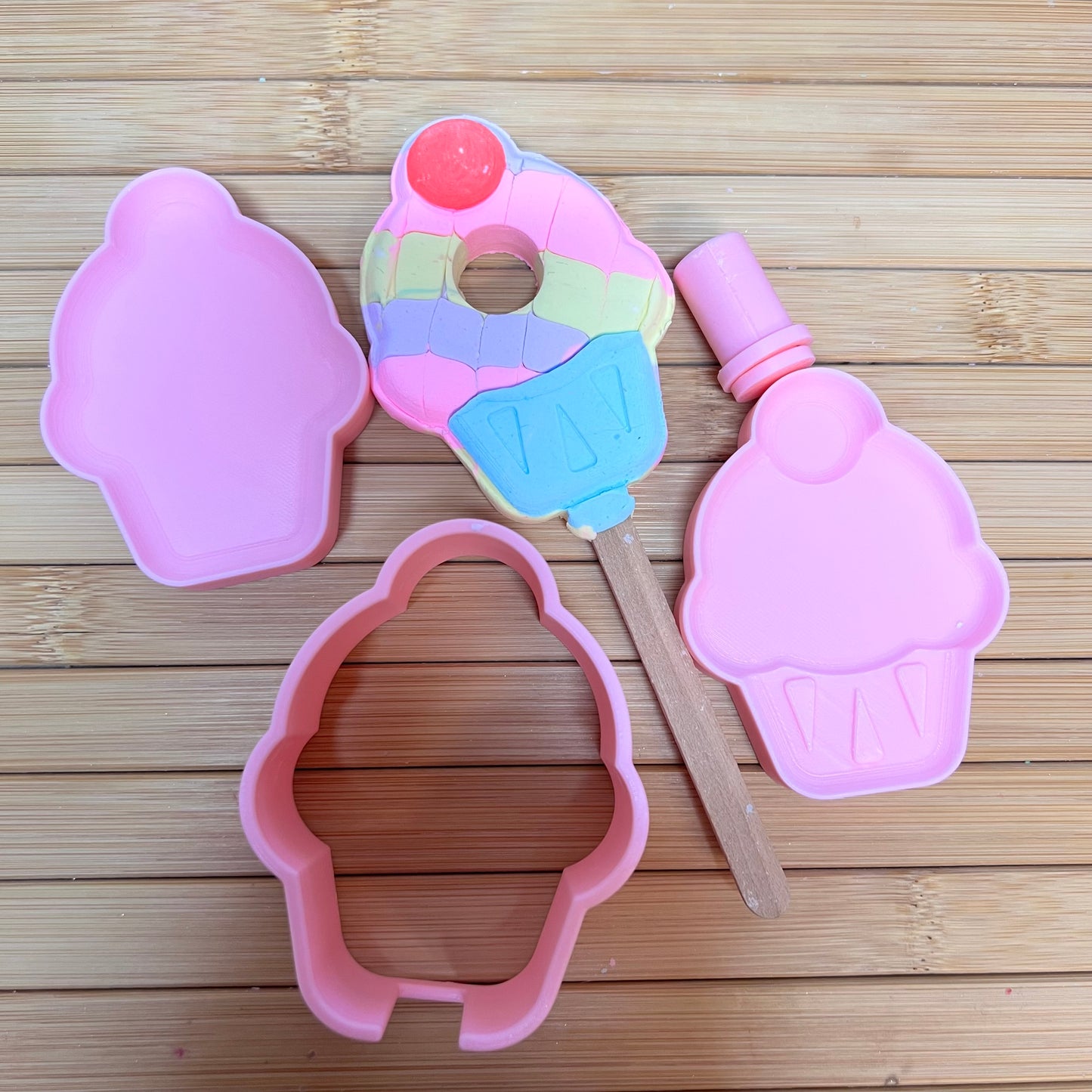 3 Piece Bubble Wand Moulds