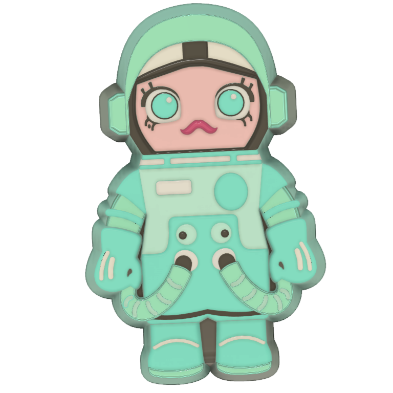 Space Molly with Body (3D Printed)