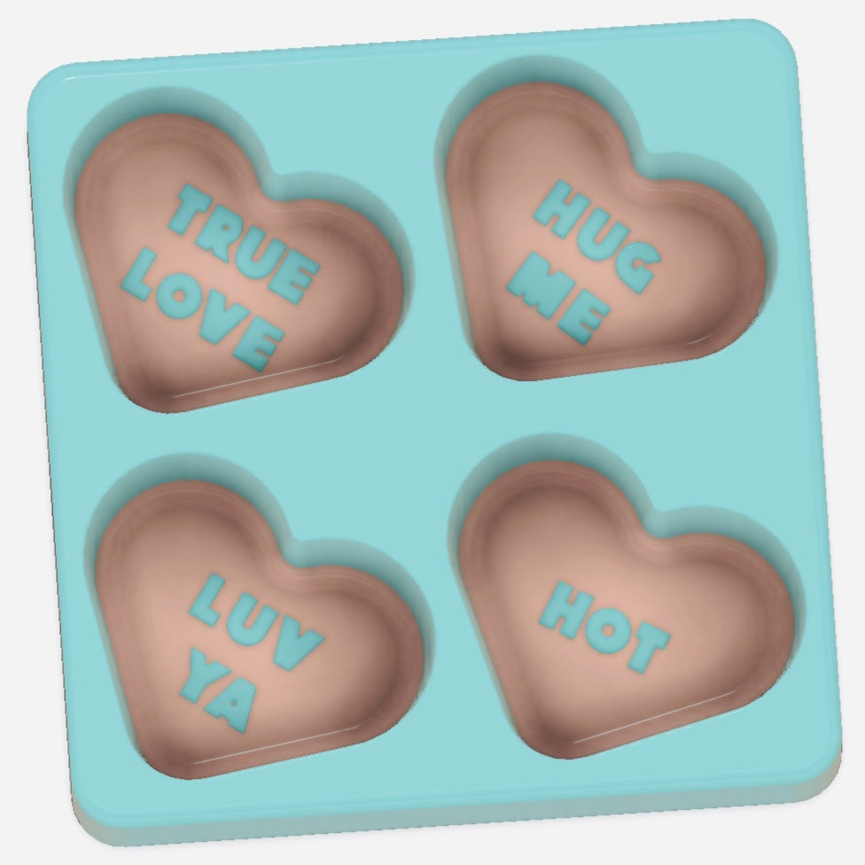Valentines Conversation Hearts Toddler Moulds