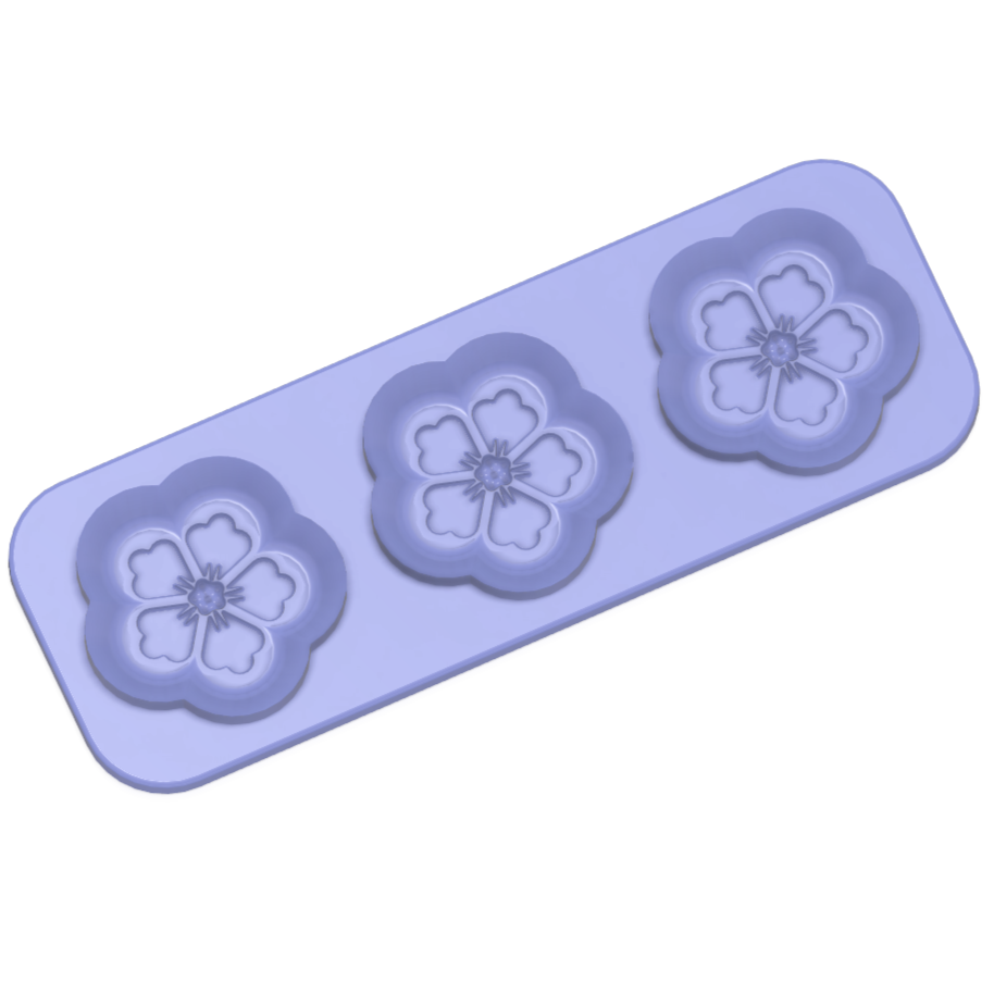 Trio Steamer Hybrid Daisy Shaped and Design Plates