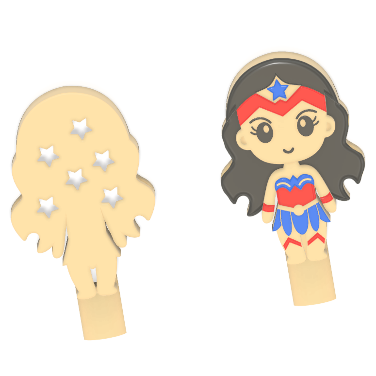 Wonderwomen Full Colour Bath Bomb Wands 10x orx5 (3D Printed)