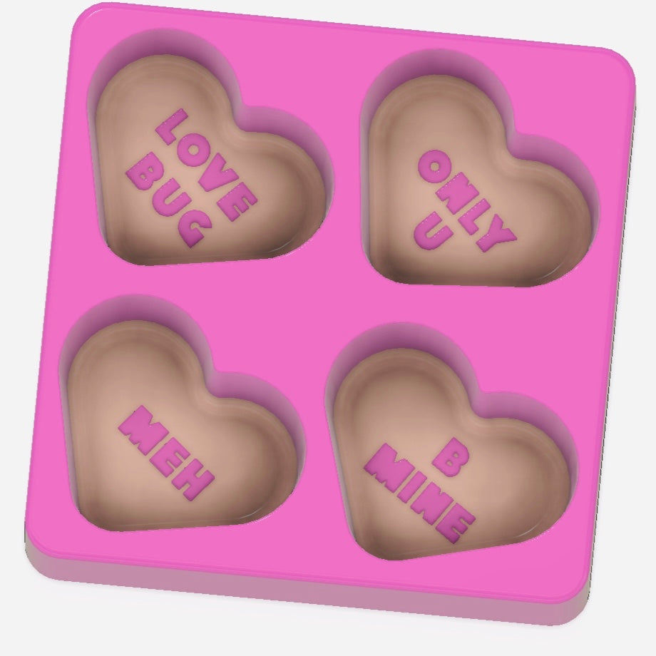 Valentines Conversation Hearts Toddler Moulds