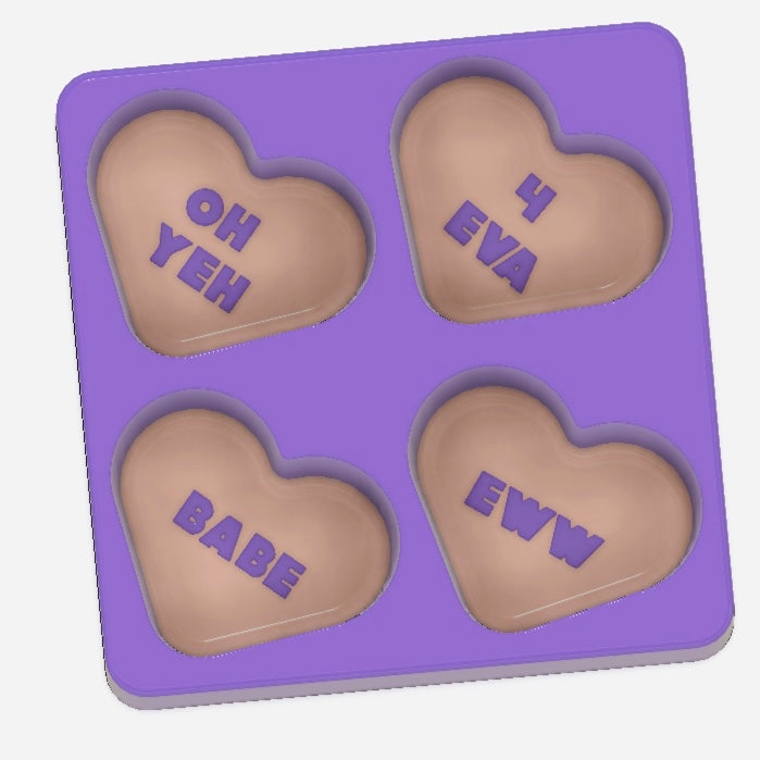 Valentines Conversation Hearts Toddler Moulds