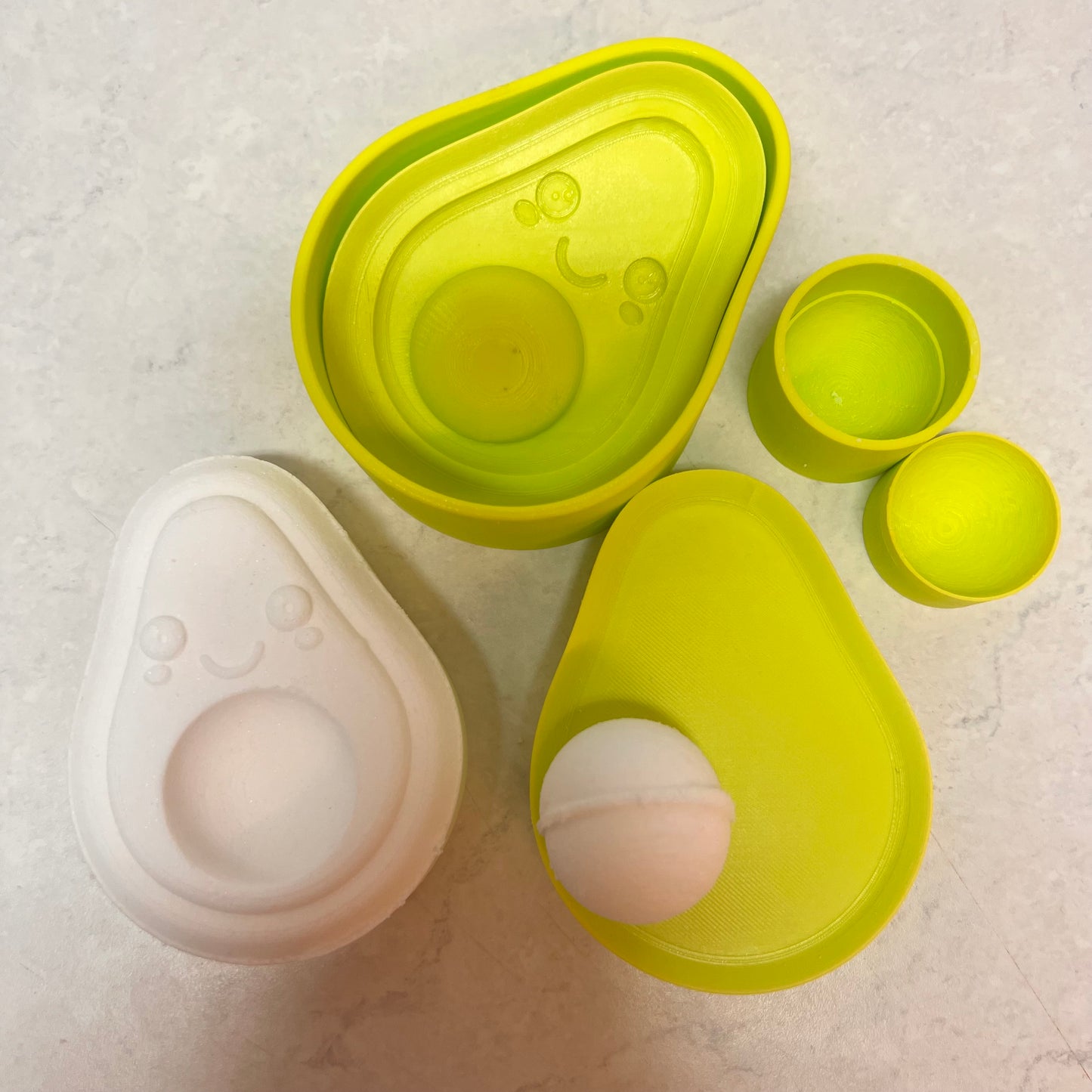 2 Part Avocado (3D Printed) 2x 3 Piece Moulds