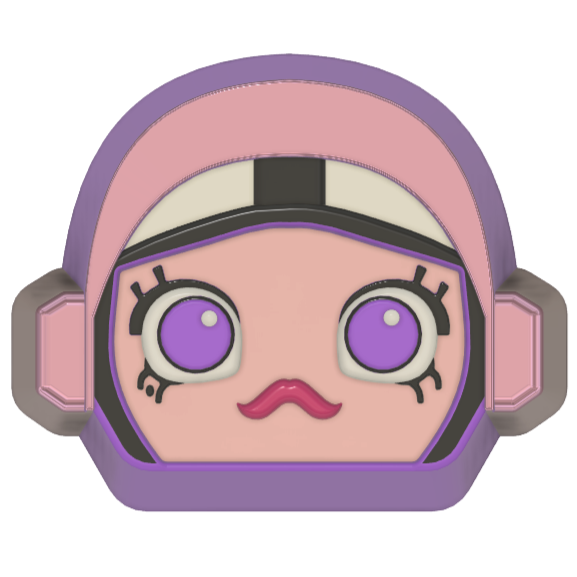 Space Molly Head Only (3D Printed)