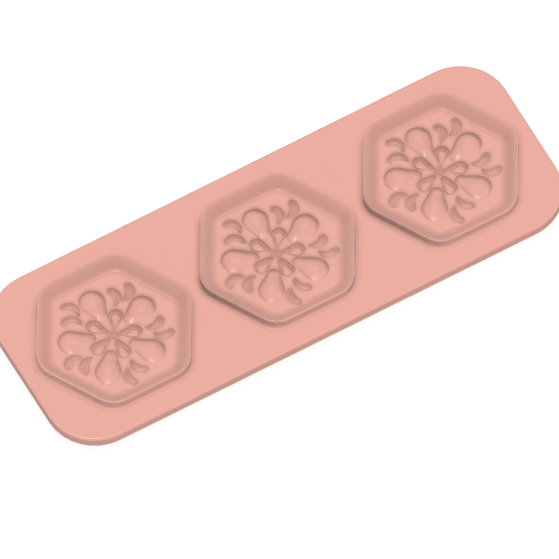 Trio Steamer Hybrid Hex Shaped and Design Plates