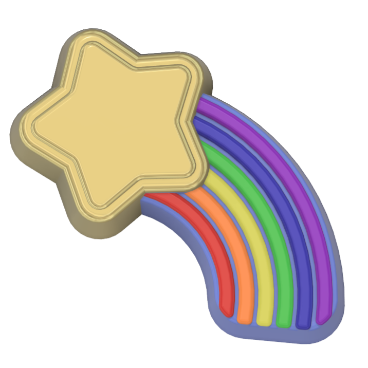 Standard Star Rainbow (3D Printed)