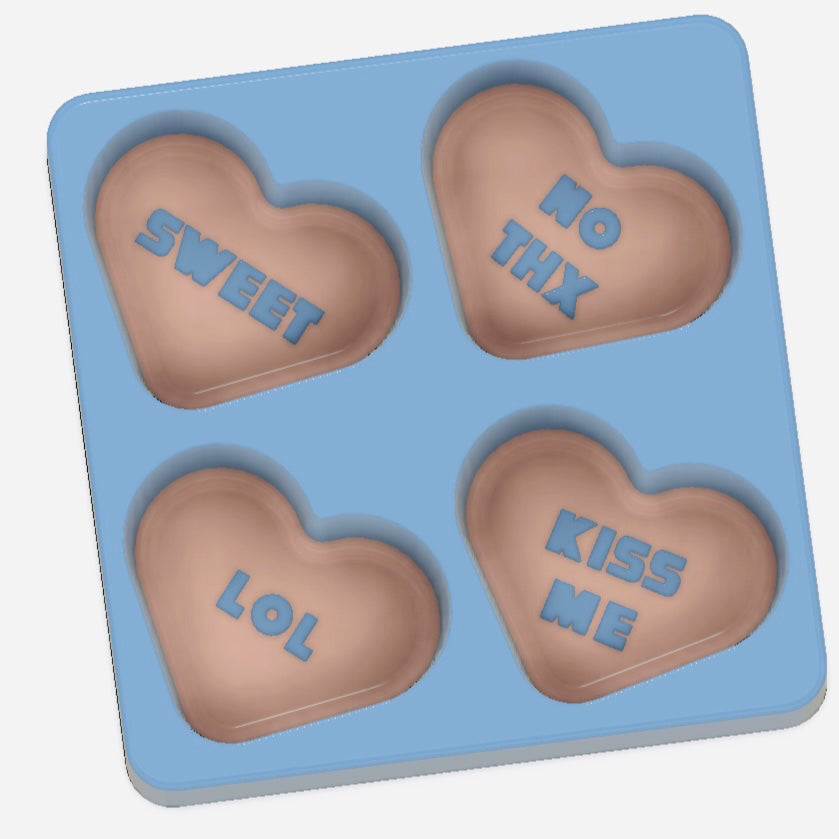 Valentines Conversation Hearts Toddler Moulds