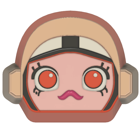 Space Molly Head Only (3D Printed)