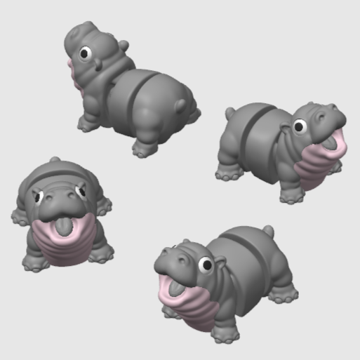 Animals you might see at the Zoo Articulated Fleci 3D prints