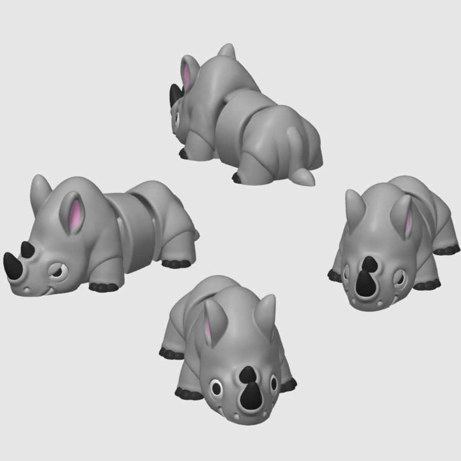 Animals you might see at the Zoo Articulated Fleci 3D prints