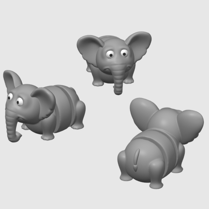Animals you might see at the Zoo Articulated Fleci 3D prints