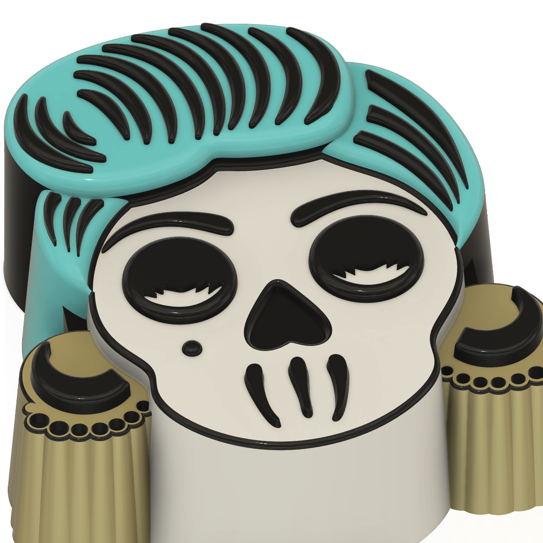 Rockabilly Skull Lady (Vacuum Form Mould)