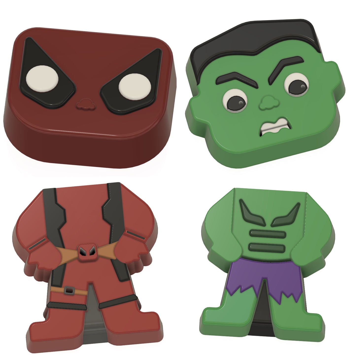 Deadpool & Deadpool Lil (Vacuum Form Mould)❤️