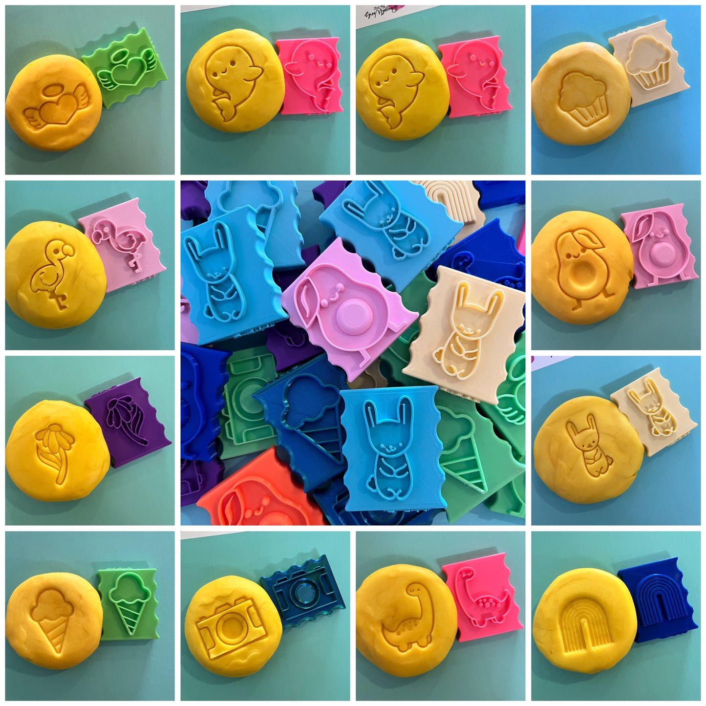 Playdough Bubble Dough Stamps