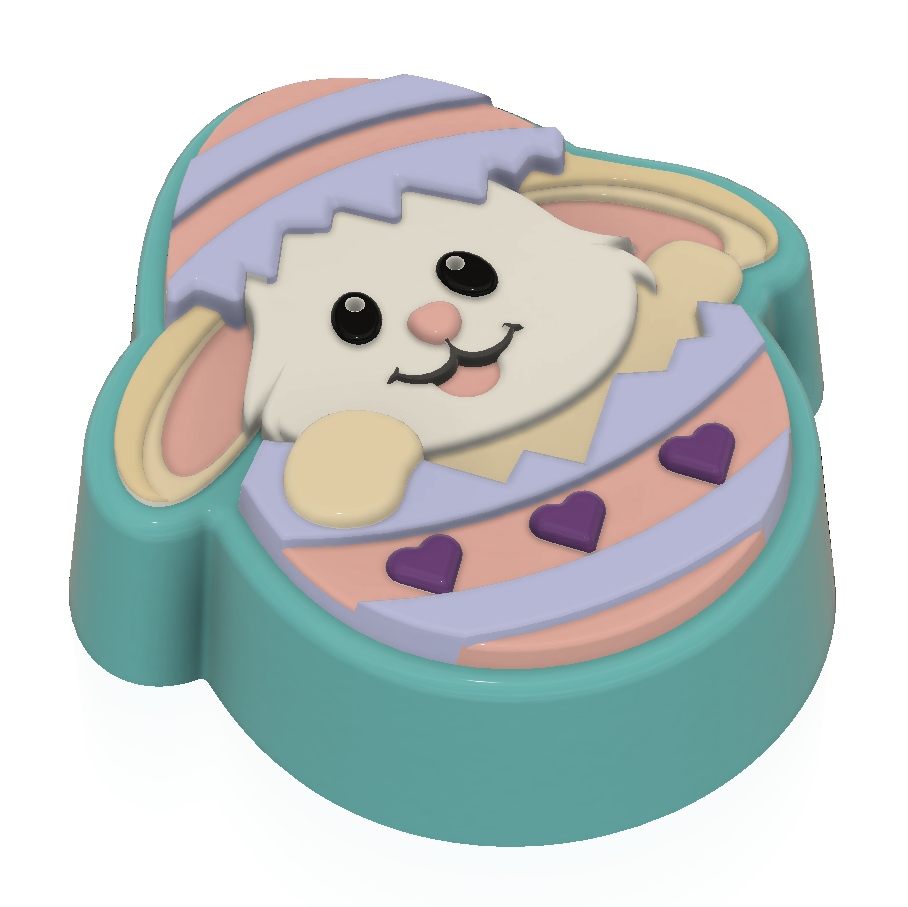 Easter Bunny in Egg Vacuum Form Mould)❤️ EA