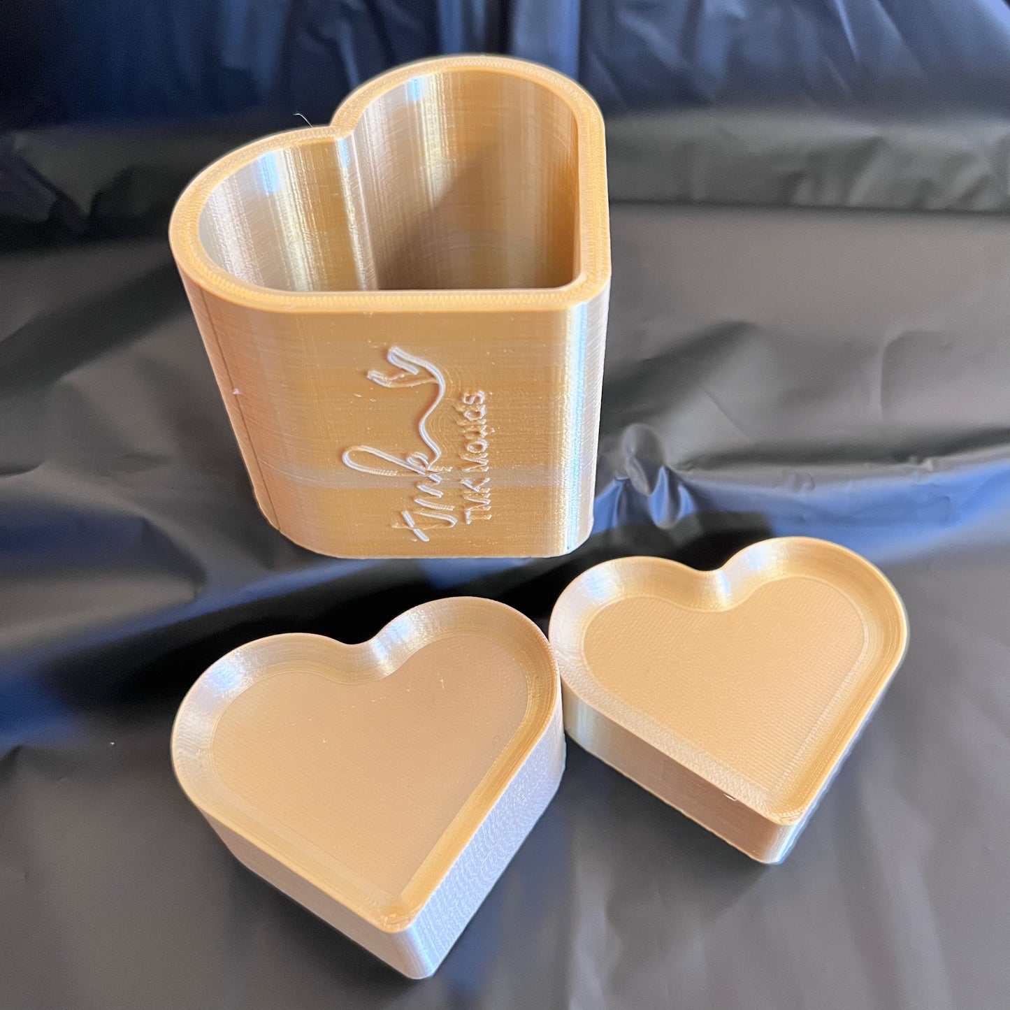 3 Piece Press Moulds Heart Shaped