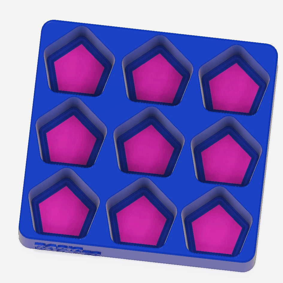 Basic Shapes Confetti Moulds and Plungers (Sold as a complete set) OR (SOLD Separately)