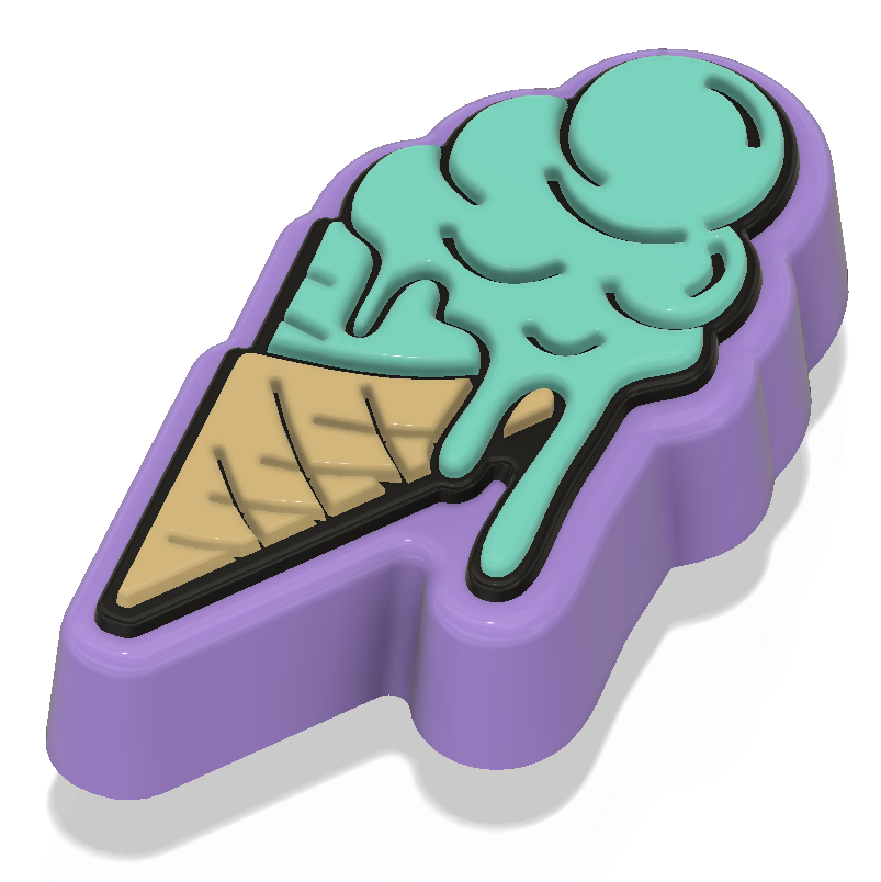 Melting Ice-cream NEW (Vacuum Form Mould)
