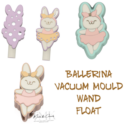 Cute Rabbit Ballerina Mould, Wand or Float