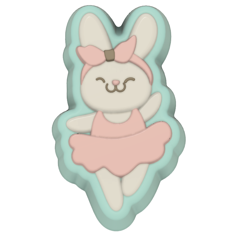 Cute Rabbit Ballerina Mould, Wand or Float