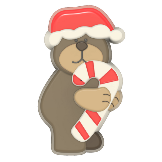 Teddy Candycane Hybrid Mould Christmas 2025 (3D Printed)