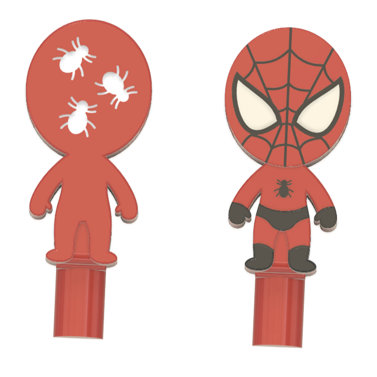 Spiderman Full Colour Bath Bomb Wands 10x orx5 (3D Printed)