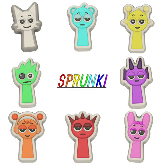 Sprunki Collection of 8 Vacuum Form Mould