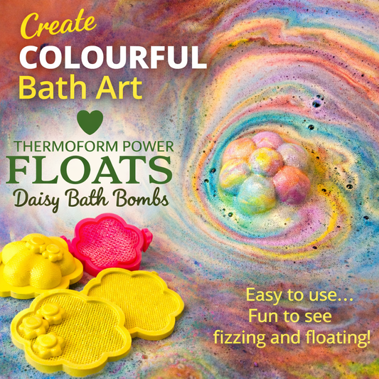 Thermoformed Power Float Daisy for Bath Bombs or Mini Bombs STARTER KIT