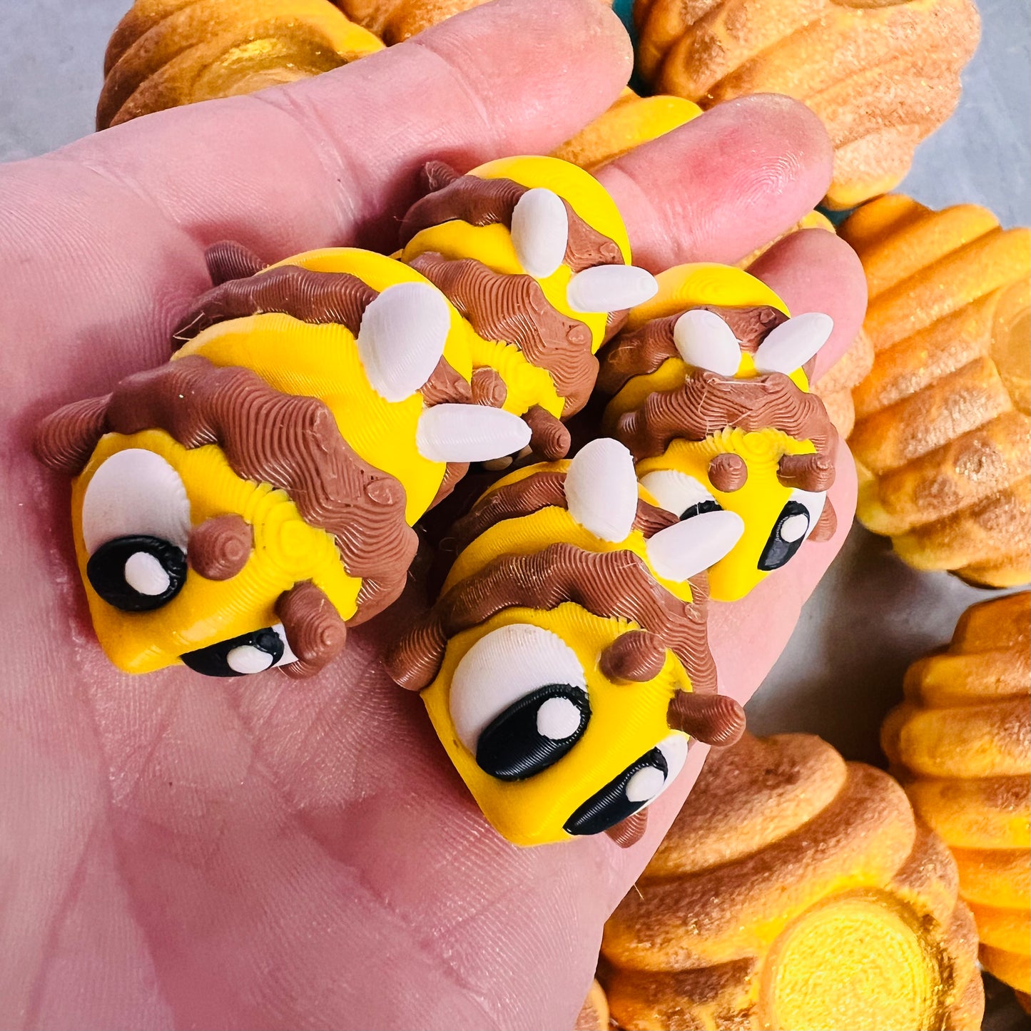 Bee Hive Hollow Egg Hybrid Mould (3D Printed) and Honey Bees to add inside