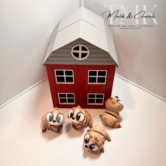 10x 3D Printed Mini Articulated Sloth for Toy Surprise Bath Bombs