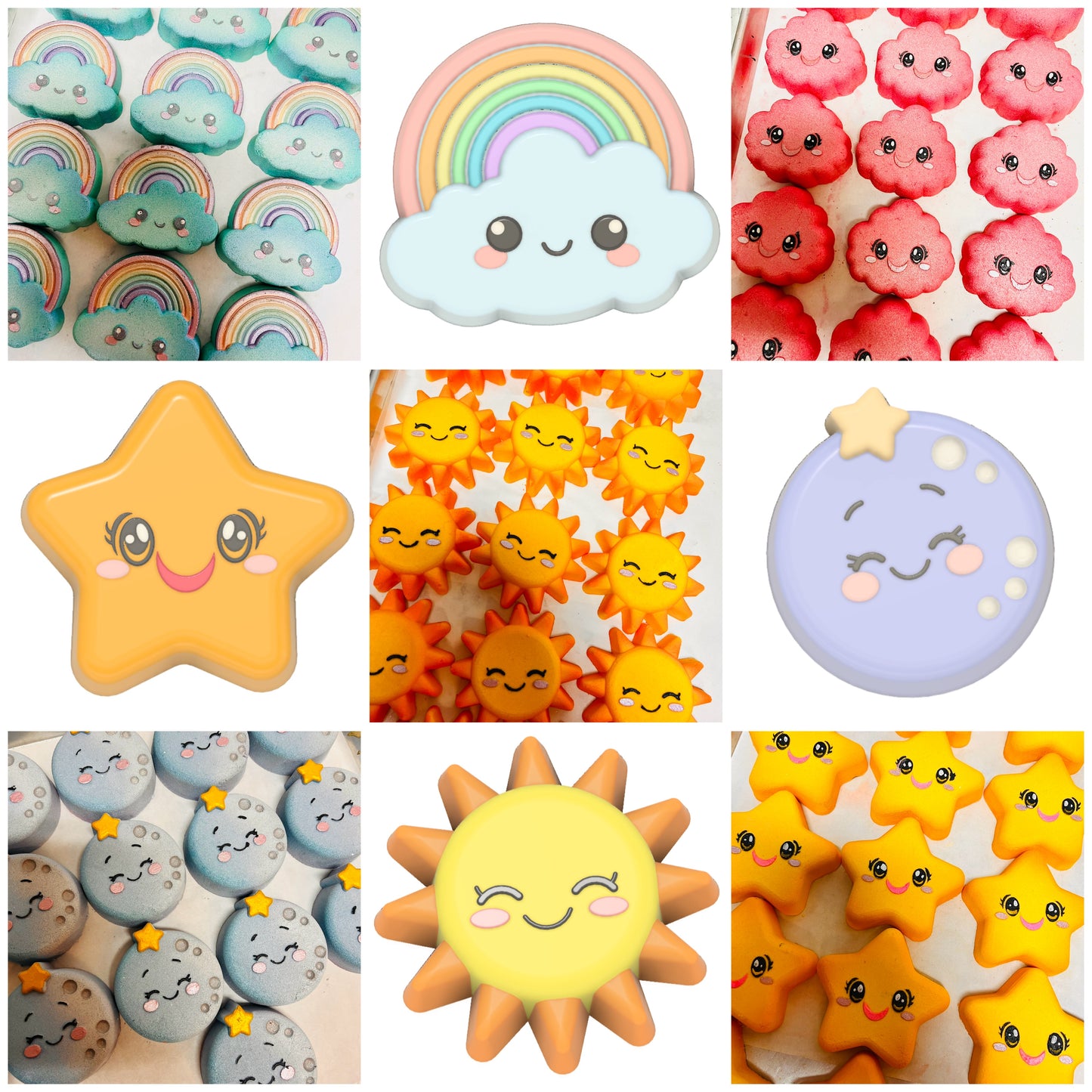 Kawaii Sky Collection Hybrid Moulds (3D Printed)