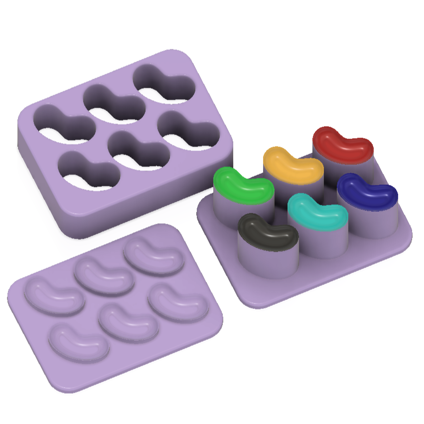 Bite Size Multi Tab 3 Piece Moulds (Thank you Sue for the name❤️)