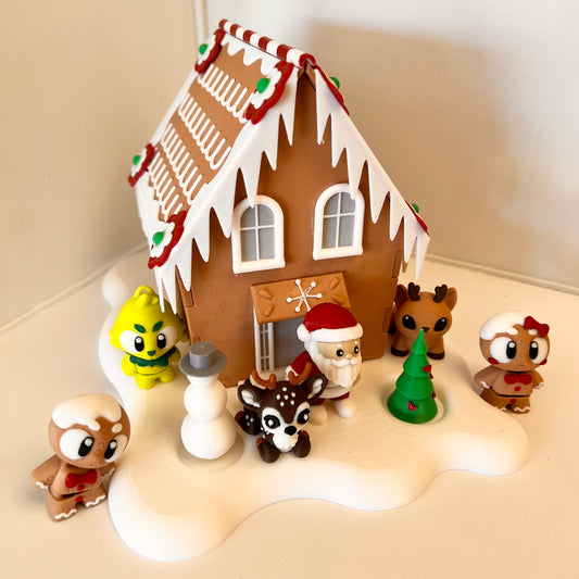 Xmas Display, can be lit from within Flexi Articulated minis
