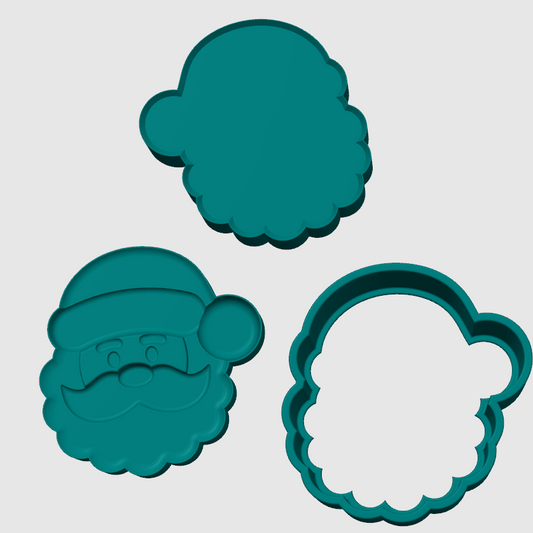 Santa 3 Piece Press Mould