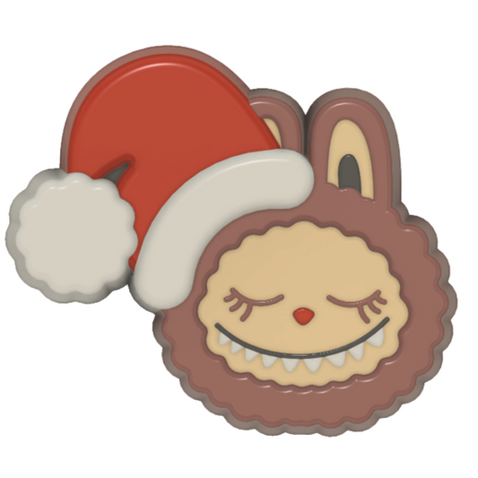 Labubu Head Christmas 2025 3 Designs (3D Printed)