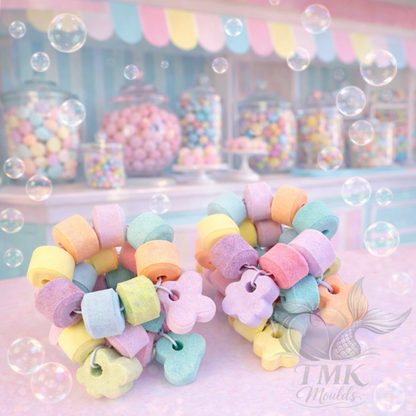 Bath Bomb Candy Bracelet and Charms Set of 7 Moulds