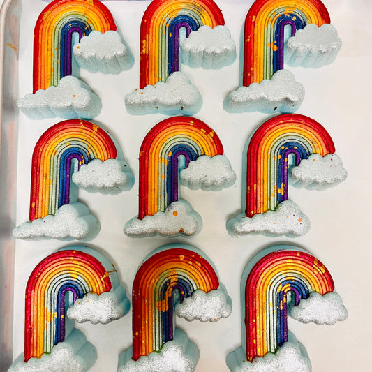 Raised Double Cloud Rainbow (3D Printed)