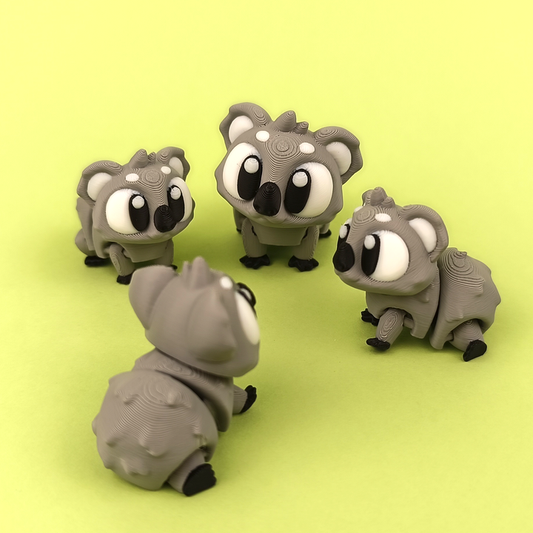 10x 3D Printed Mini Articulated Koala for Toy Surprise Bath Bombs