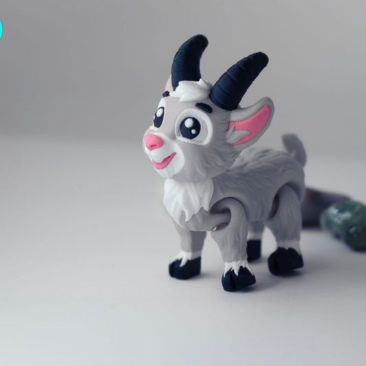 10x 3D Printed Mini Articulated Goat for Toy Surprise Bath Bombs