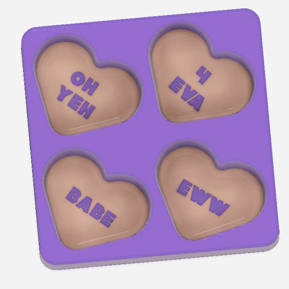 Valentines Conversation Hearts Toddler Moulds