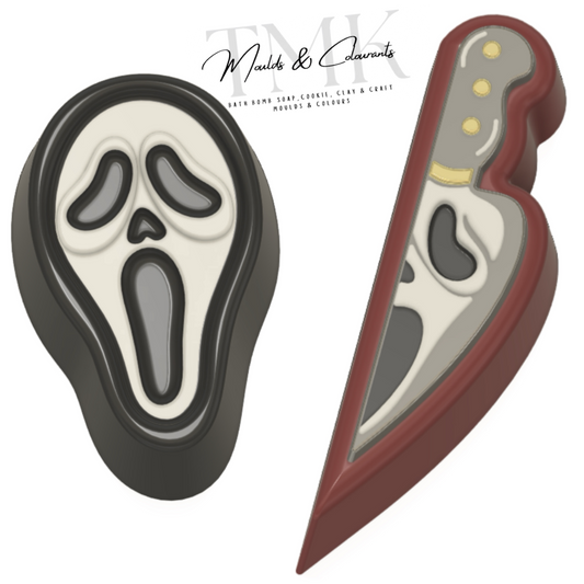 Ghost Face and Ghost Face Knife (3D Printed)