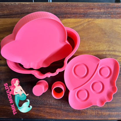 3 Piece Bubble Wand Moulds